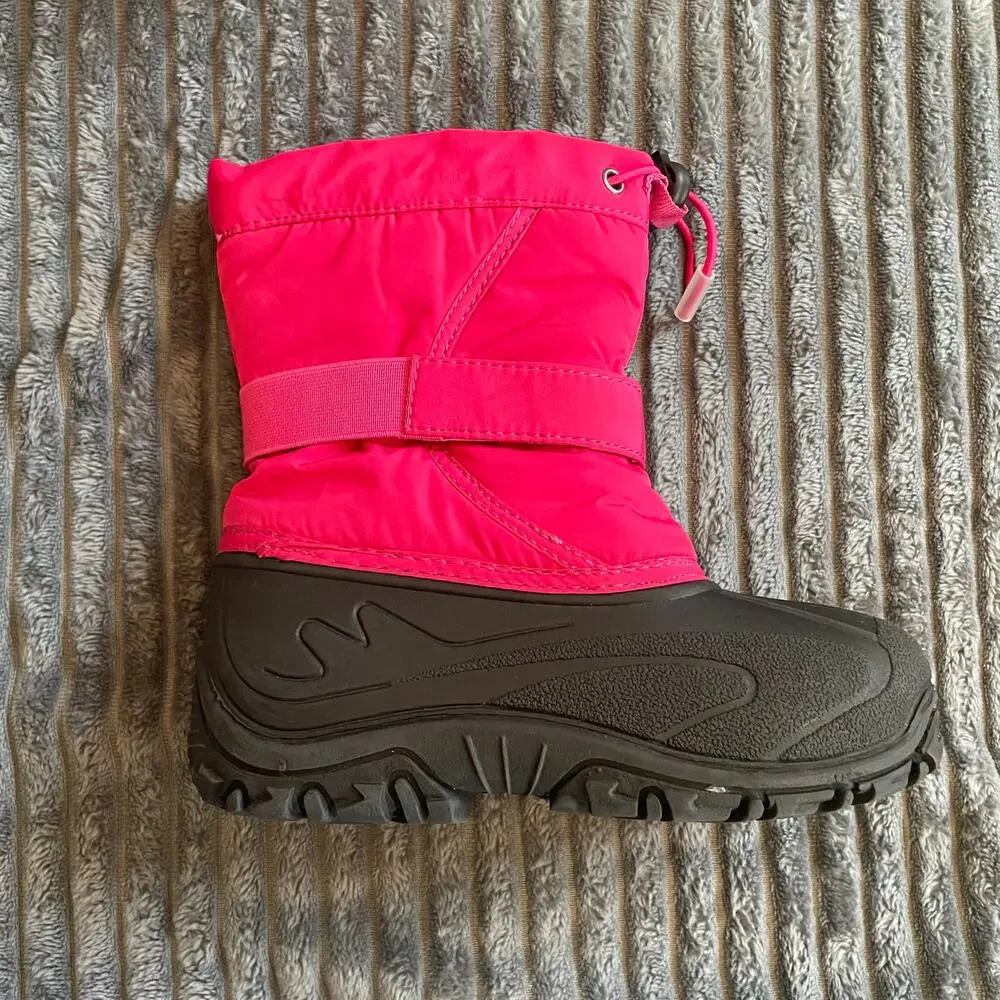 Harper Canyon Girls Insulated Winter Snow Boots Pink Black Size 8/9 M
